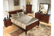 Alisdair Reddish Brown Queen Sleigh Bed - DMV FurnitureQueen Bed