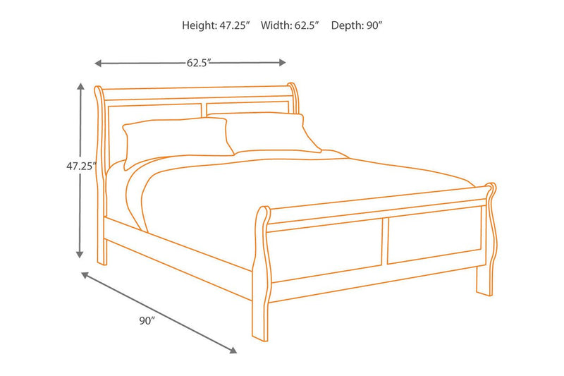 Alisdair Reddish Brown Queen Sleigh Bed - DMV FurnitureQueen Bed