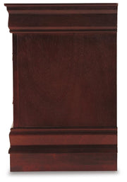 Alisdair Reddish Brown Twin Sleigh Bed, 2 Dressers, Mirror and Nightstand - B376B33