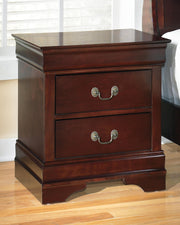 Alisdair Reddish Brown Twin Sleigh Bed, 2 Dressers, Mirror and Nightstand - B376B33