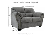 Allmaxx Pewter Loveseat - DMV FurnitureLoveseat