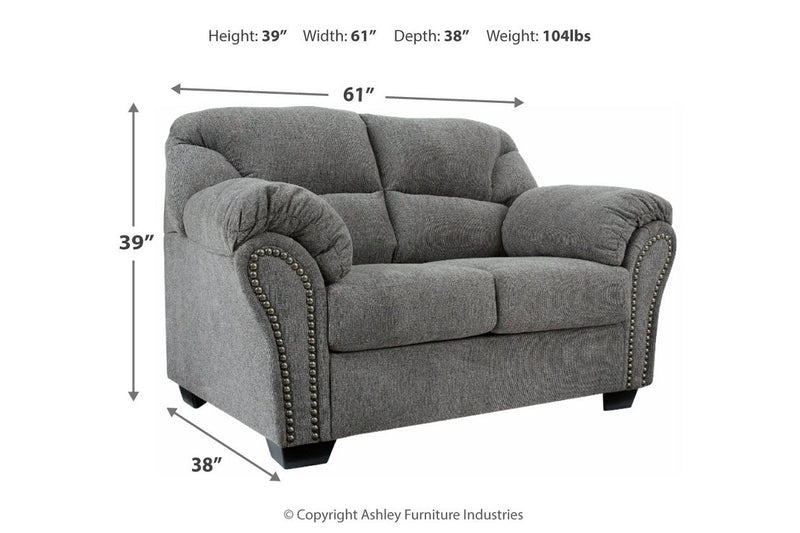 Allmaxx Pewter Loveseat - DMV FurnitureLoveseat