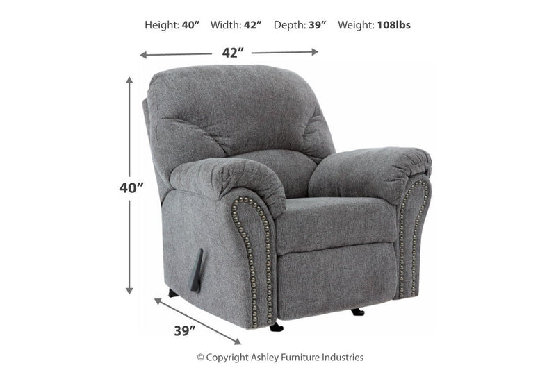 Allmaxx Pewter Recliner - DMV FurnitureRecliner