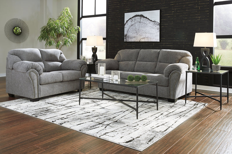 Allmaxx Sofa and Loveseat in Pewter - PKG002321