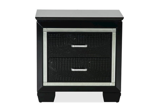 Allura Black LED Nightstand - DMV FurnitureNightstand