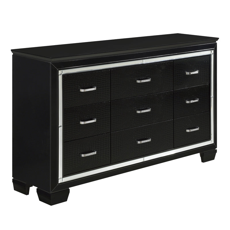 Allura Black LED Upholstered Panel Bedroom Set - DMV FurnitureBedroom Set