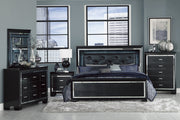 Allura Black LED Upholstered Panel Bedroom Set - DMV FurnitureBedroom Set