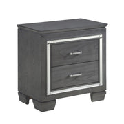 Allura Gray LED Nightstand - DMV FurnitureNightstand