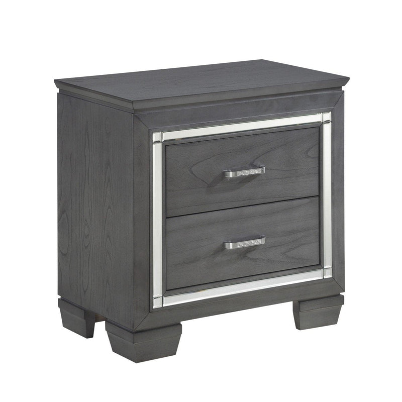 Allura Gray LED Nightstand - DMV FurnitureNightstand
