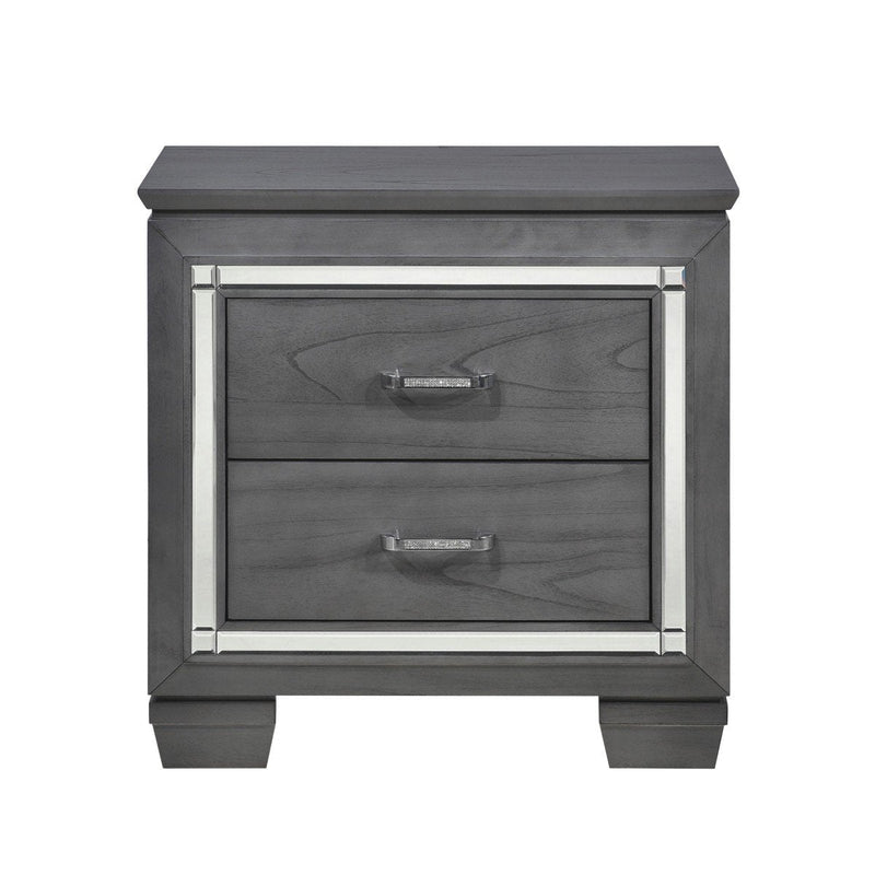 Allura Gray LED Nightstand - DMV FurnitureNightstand