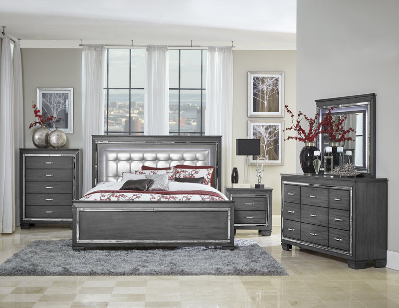 Allura Gray LED Panel Bedroom Set - DMV FurnitureBedroom Set