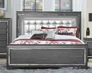 Allura Gray LED Upholstered Panel Bedroom Set - DMV FurnitureBedroom Set