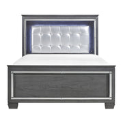 Allura Gray LED Upholstered Panel Bedroom Set - DMV FurnitureBedroom Set