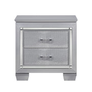 Allura Silver LED Nightstand - DMV FurnitureNightstand