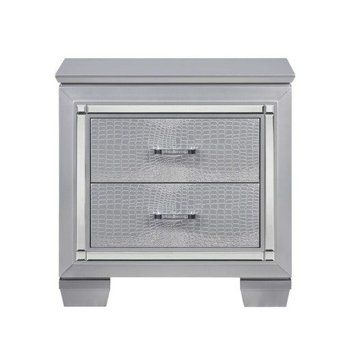 Allura Silver LED Nightstand - DMV FurnitureNightstand