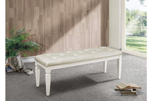Allura White Bedroom Bench - DMV FurnitureAccent Bench