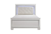 Allura White LED King Panel Bed - DMV FurnitureKing Bed