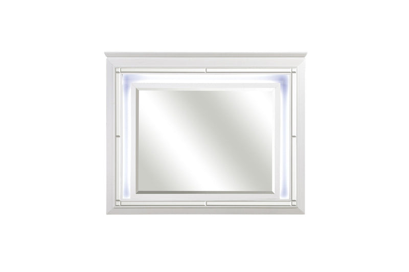 Allura White LED Mirror - DMV FurnitureMirror