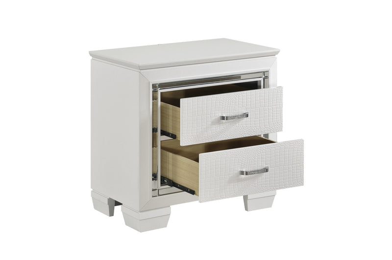Allura White LED Nightstand - DMV FurnitureNightstand