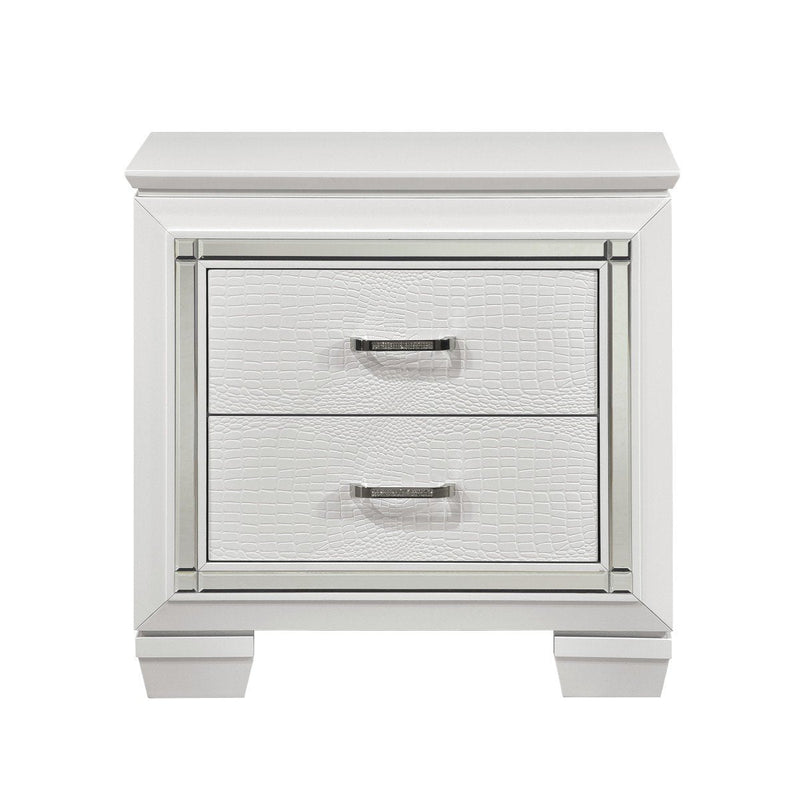 Allura White LED Nightstand - DMV FurnitureNightstand