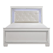 Allura White LED Upholstered Panel Bedroom Set - DMV FurnitureBedroom Set