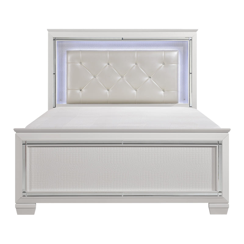 Allura White LED Upholstered Panel Bedroom Set - DMV FurnitureBedroom Set
