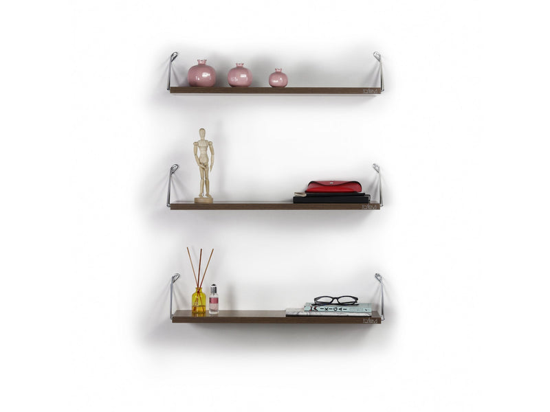 Altai Triple Shelf in Walnut-Chrome - 760-ALT-MT190201