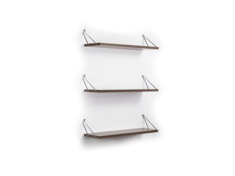 Altai Triple Shelf in Walnut-Chrome - 760-ALT-MT190201