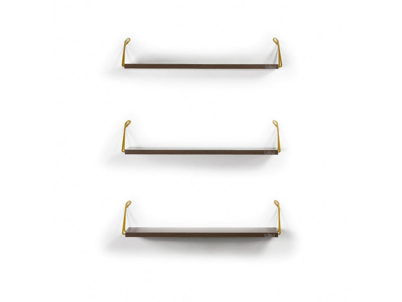 Altai Triple Shelf in Walnut-Chrome - 760-ALT-MT190201