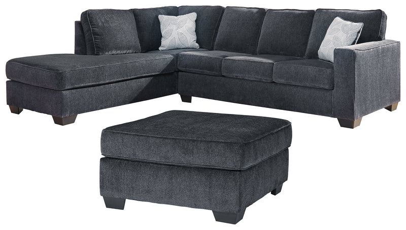 Altari Slate 2-Piece Sectional with Ottoman from Ashley - DMV Furniture