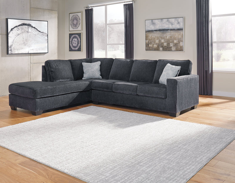 Altari Slate 2-Piece Sectional with Ottoman from Ashley - DMV Furniture