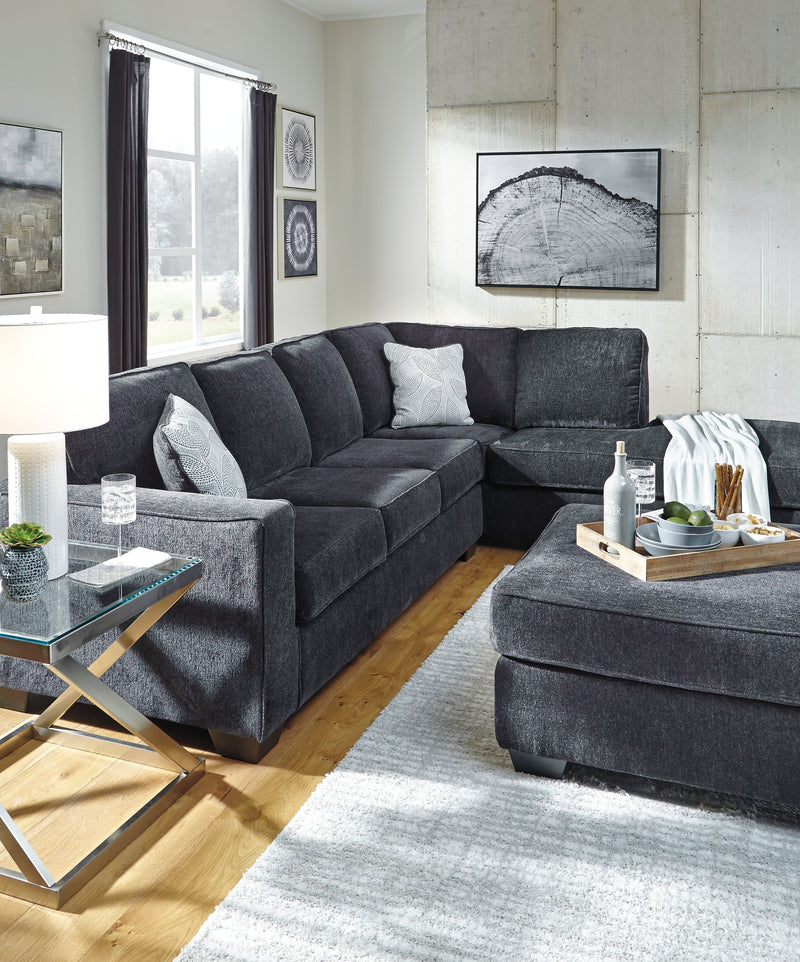 Altari Slate 2-Piece Sectional with Ottoman from Ashley - DMV Furniture