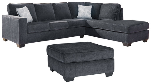 Altari Slate 2-Piece Sleeper Sectional with Ottoman from Ashley - DMV Furniture