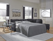 Altari Slate RAF Full Sleeper Sectional - DMV FurnitureSectional