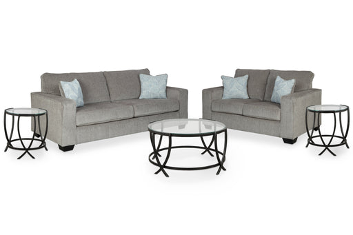 Altari Alloy Sofa and Loveseat with Coffee Table and 2 End Tables from Ashley - DMV Furniture