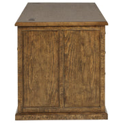 Altidore 68-inch 7-drawer Executive Home Office Desk Distressed Brown - 800795