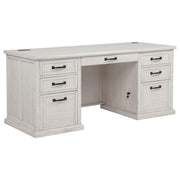 Altidore 68-inch 7-drawer Executive Home Office Desk Distressed White - 800796