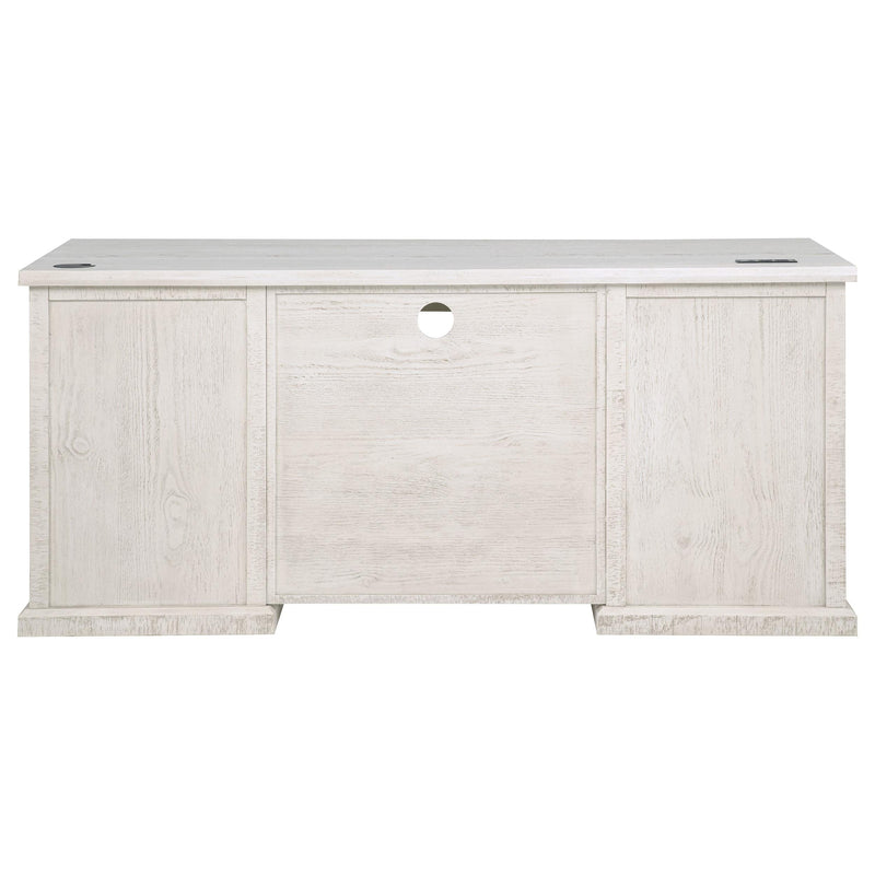 Altidore 68-inch 7-drawer Executive Home Office Desk Distressed White - 800796