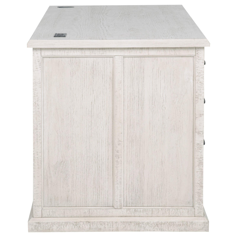 Altidore 68-inch 7-drawer Executive Home Office Desk Distressed White - 800796