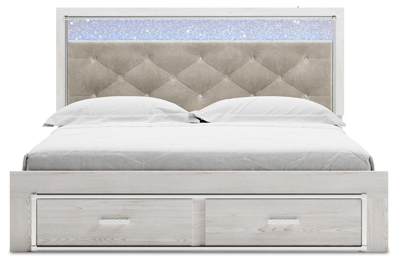 Altyra King Platform Storage Bed, Dresser, Mirror, Chest and 2 Nightstands - B2640B79