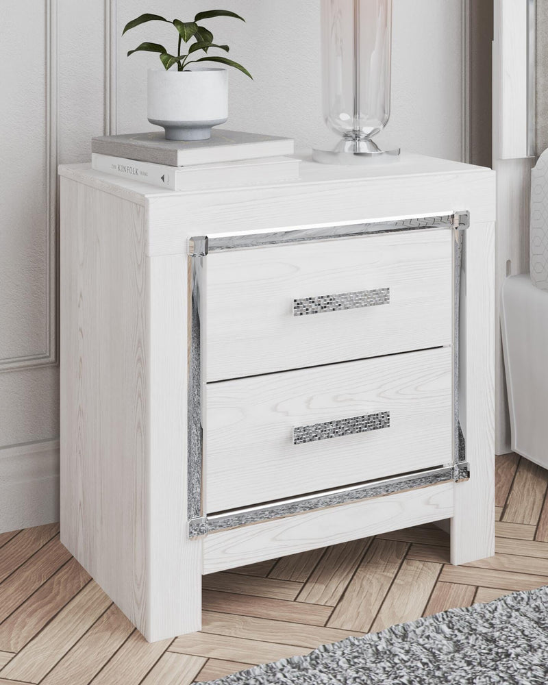 Altyra White King Panel Bed, Chest and 2 Nightstands - B2640B61