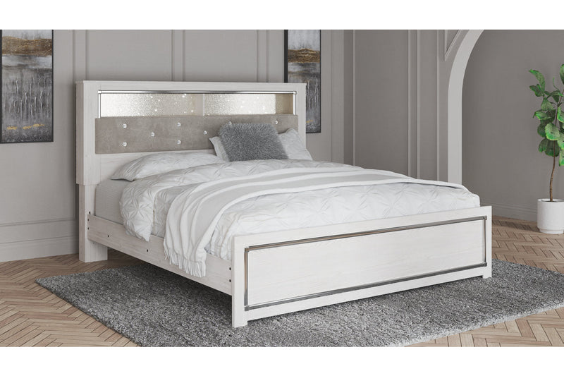 Altyra White King Panel Bookcase Bed - DMV FurnitureKing Bed