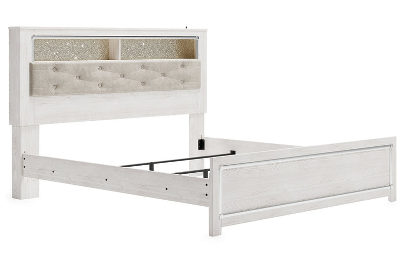 Altyra White King Panel Bookcase Bed - DMV FurnitureKing Bed