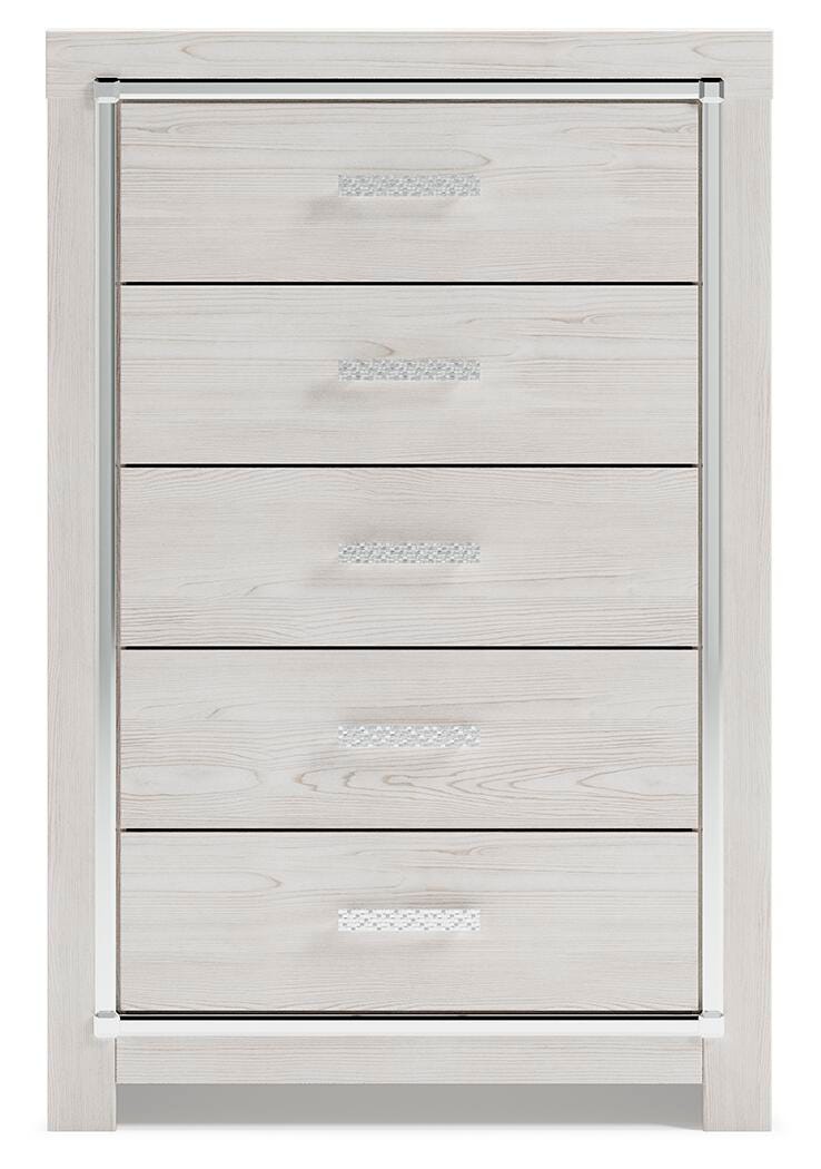 Altyra White King Storage Bed, Chest and 2 Nightstands - B2640B67
