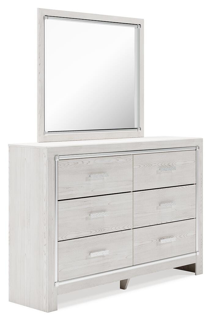 Altyra White King Storage Bed, Dresser, Mirror and 2 Chests - B2640B45