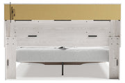 Altyra White King Upholstered Bookcase Bed with Storage - DMV FurnitureKing Bed