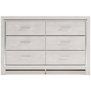 Altyra White LED Bookcase Upholstered Panel Bedroom Set - DMV FurnitureBedroom Set