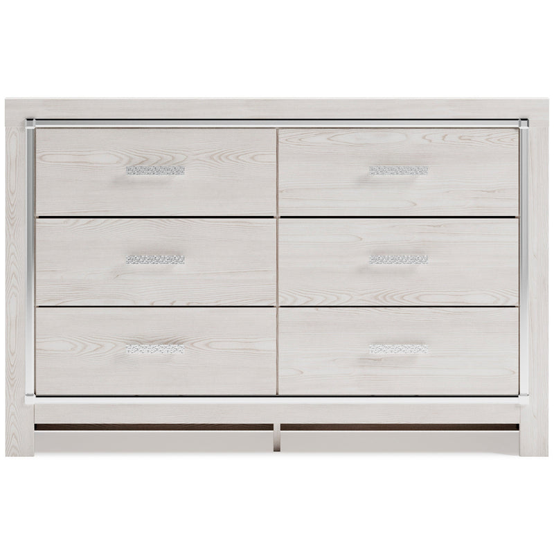 Altyra White LED Bookcase Upholstered Panel Bedroom Set - DMV FurnitureBedroom Set