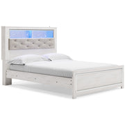 Altyra White LED Bookcase Upholstered Panel Bedroom Set - DMV FurnitureBedroom Set