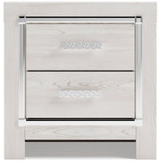 Altyra White LED Bookcase Upholstered Panel Bedroom Set - DMV FurnitureBedroom Set